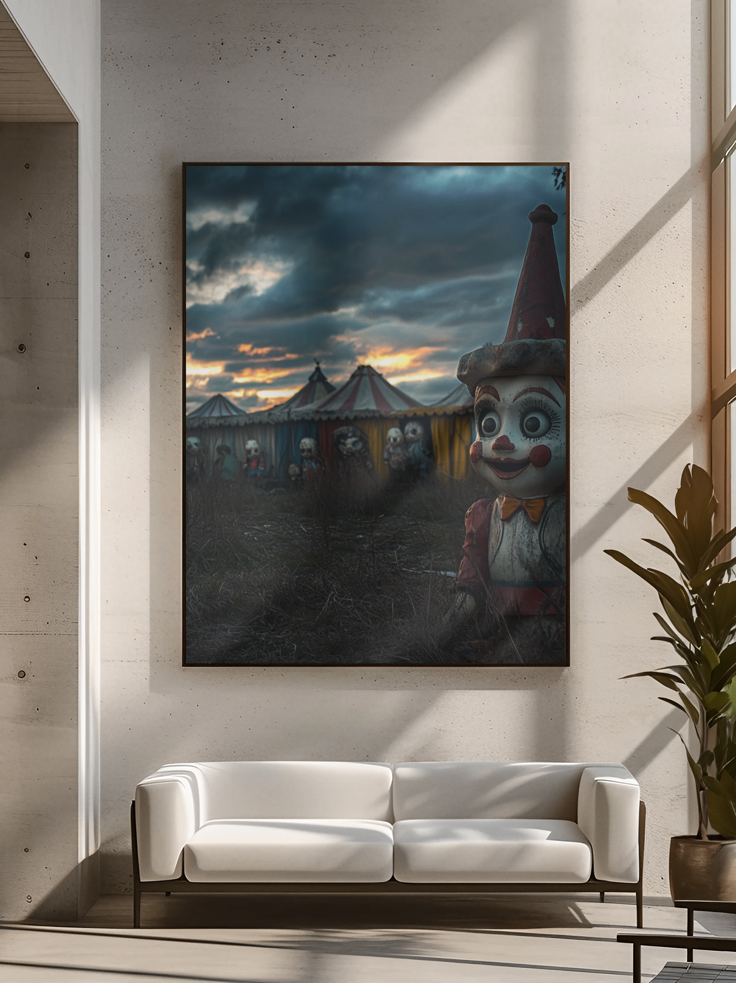 Carnival of Forgotten Puppets – Creepy Vintage Circus Clown Printable Art | Haunted Wall Decor